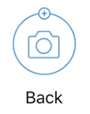 Blue outlined circle camera icon labeled 'Front'